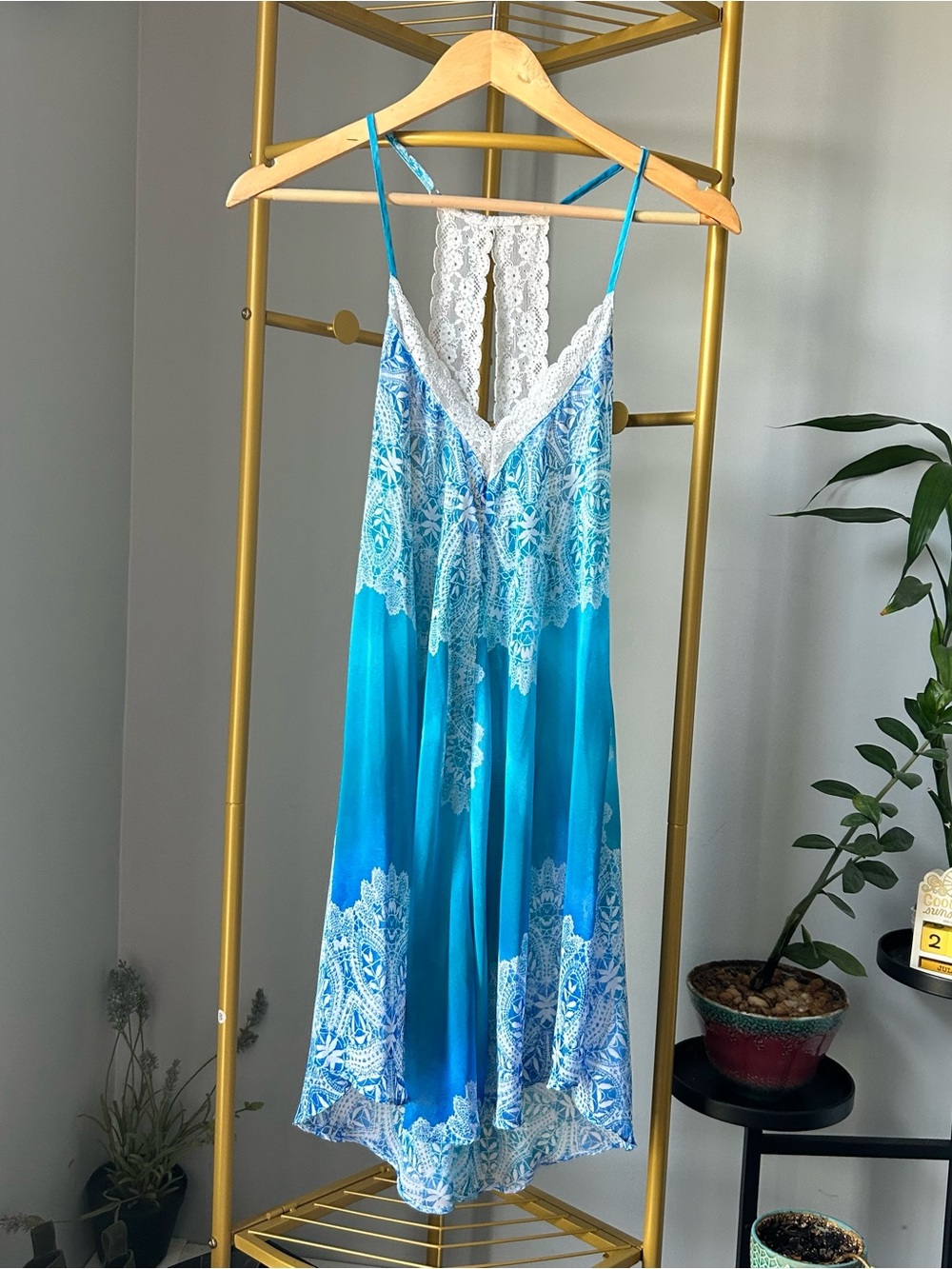 In Bloom women’s coastal bohemian bridal lightweight paisley lace chemise in XL - Picture 6 of 6